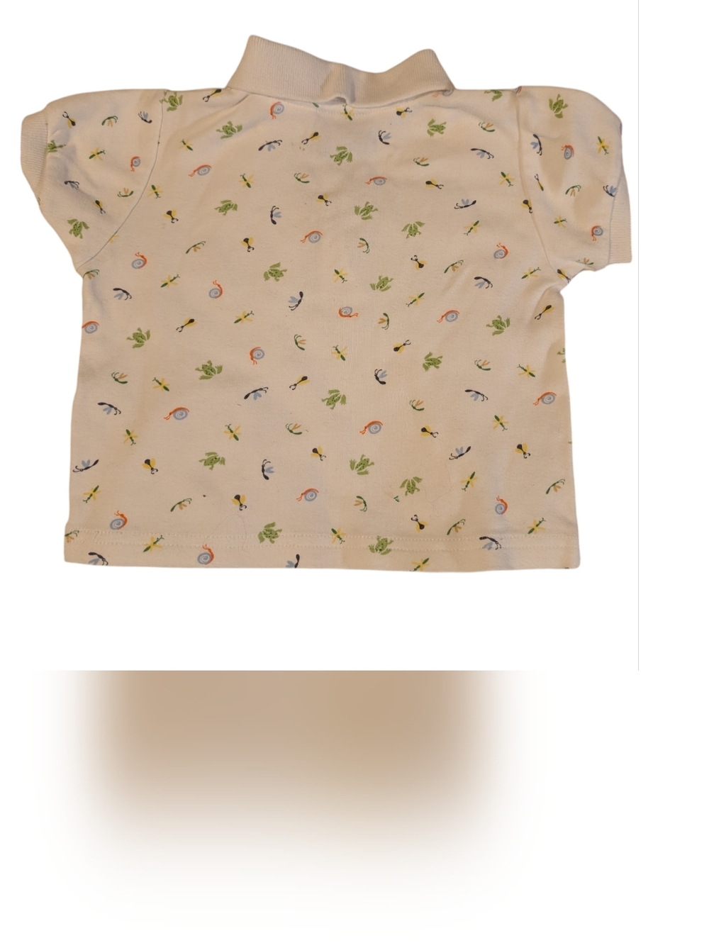 Vintage Great Guy Infant All Over Print Frog Insect Snail Cotton Polo Top - Picture 4 of 4